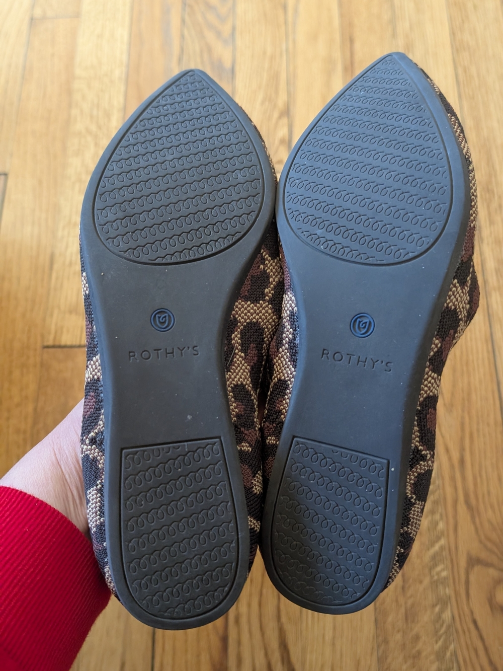 Rothy's Women's Leopard Pointed Toe Flat in Brown - Picture 4 of 4